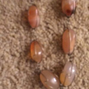 Bead and wired necklace. 20 beads - 12” strand